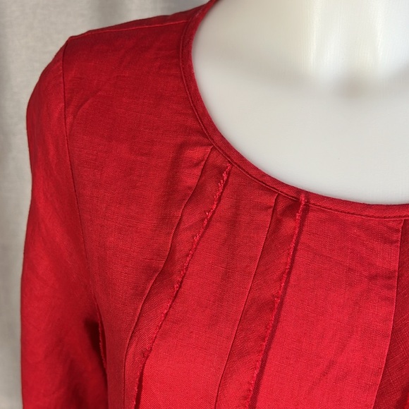 Peacock Ways linen art tunic - Picture 3 of 8